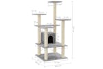 Cat Tree With Sisal Scratching Posts Light Grey 110 Cm Cat Tree With Sisal Scratching Posts Light Grey 110 Cm