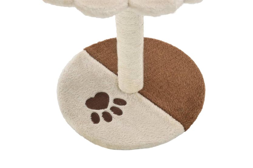 Cat Tree With Sisal Scratching Post 40 Cm Beige And Brown Cat Tree With Sisal Scratching Post 40 Cm Beige And Brown