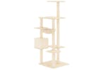 Cat Tree With Sisal Scratching Posts Cream 142 Cm Cat Tree With Sisal Scratching Posts Cream 142 Cm
