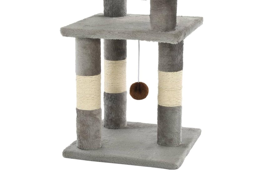 Cat Tree With Sisal Scratching Posts 65 Cm Grey Cat Tree With Sisal Scratching Posts 65 Cm Grey