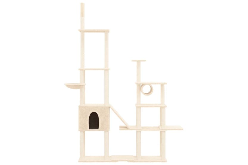 Cat Tree With Sisal Scratching Posts Cream 279 Cm Cat Tree With Sisal Scratching Posts Cream 279 Cm