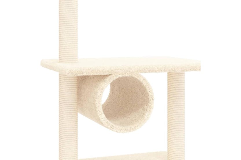 Cat Tree With Sisal Scratching Posts Cream 279 Cm Cat Tree With Sisal Scratching Posts Cream 279 Cm