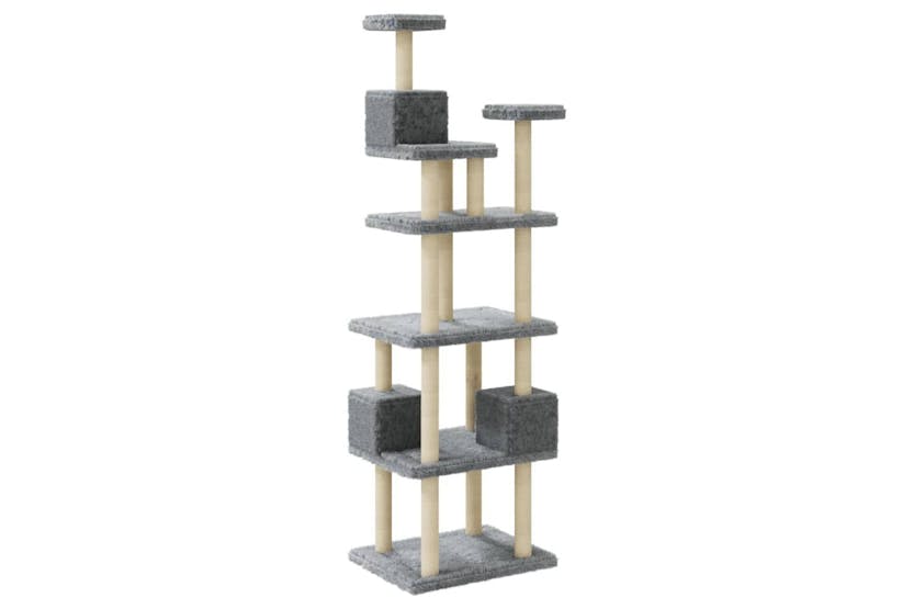 Cat Tree With Sisal Scratching Posts Light Grey 188 Cm Cat Tree With Sisal Scratching Posts Light Grey 188 Cm