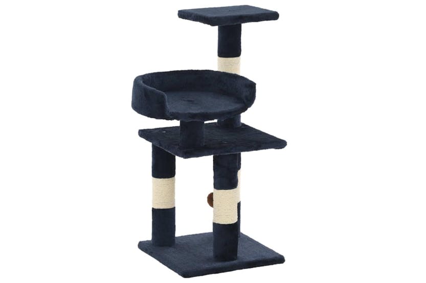 Cat Tree With Sisal Scratching Posts 65 Cm Blue Cat Tree With Sisal Scratching Posts 65 Cm Blue
