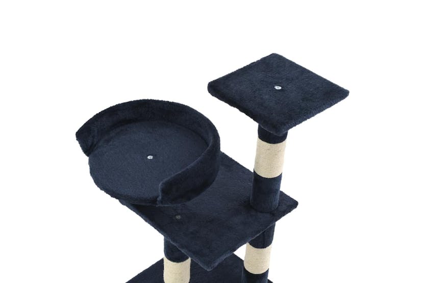 Cat Tree With Sisal Scratching Posts 65 Cm Blue Cat Tree With Sisal Scratching Posts 65 Cm Blue