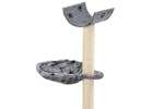 Cat Tree With Sisal Scratching Posts 105 Cm Paw Prints Grey Cat Tree With Sisal Scratching Posts 105 Cm Paw Prints Grey