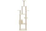 Cat Tree With Sisal Scratching Posts Cream 183 Cm Cat Tree With Sisal Scratching Posts Cream 183 Cm