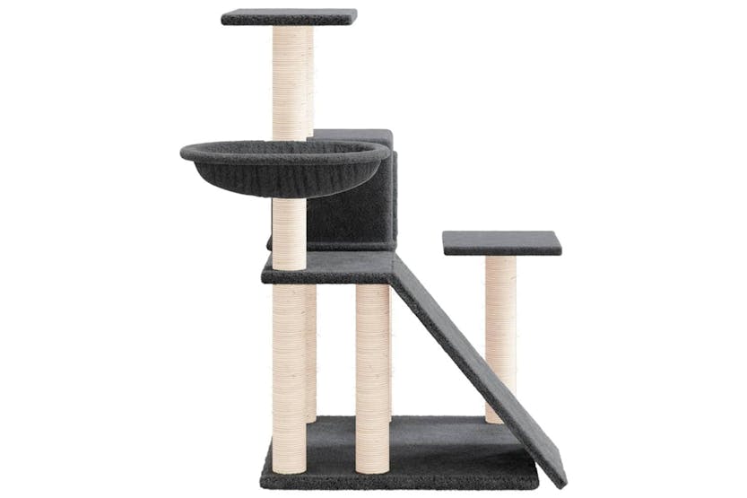 Cat Tree With Sisal Scratching Posts Dark Grey 82 Cm Cat Tree With Sisal Scratching Posts Dark Grey 82 Cm