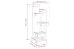 Cat Tree White 455x49x103 Cm Solid Wood Pine Cat Tree White 455x49x103 Cm Solid Wood Pine