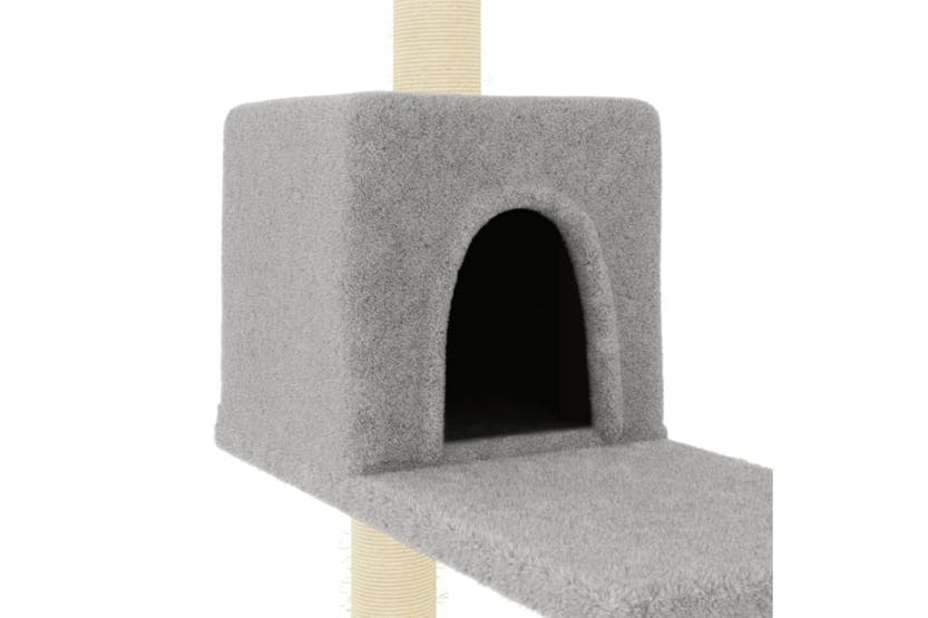 Cat Tree With Sisal Scratching Posts Light Grey 95 Cm Cat Tree With Sisal Scratching Posts Light Grey 95 Cm