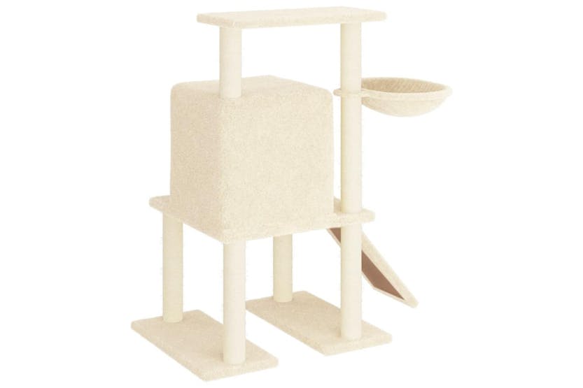 Cat Tree With Sisal Scratching Posts Cream 965 Cm Cat Tree With Sisal Scratching Posts Cream 965 Cm