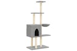 Cat Tree With Sisal Scratching Posts Light Grey 145 Cm Cat Tree With Sisal Scratching Posts Light Grey 145 Cm
