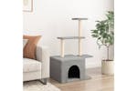 Cat Tree With Sisal Scratching Posts Light Grey 110 Cm Cat Tree With Sisal Scratching Posts Light Grey 110 Cm
