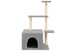 Cat Tree With Sisal Scratching Posts Light Grey 110 Cm Cat Tree With Sisal Scratching Posts Light Grey 110 Cm