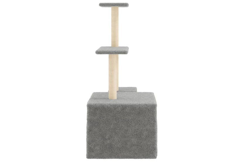 Cat Tree With Sisal Scratching Posts Light Grey 110 Cm Cat Tree With Sisal Scratching Posts Light Grey 110 Cm