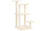 Cat Scratching Posts With Platforms Cream 985 Cm Cat Scratching Posts With Platforms Cream 985 Cm