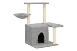 Cat Tree With Sisal Scratching Posts Light Grey 83 Cm Cat Tree With Sisal Scratching Posts Light Grey 83 Cm
