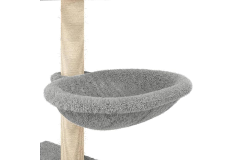 Cat Tree With Sisal Scratching Posts Light Grey 117 Cm Cat Tree With Sisal Scratching Posts Light Grey 117 Cm