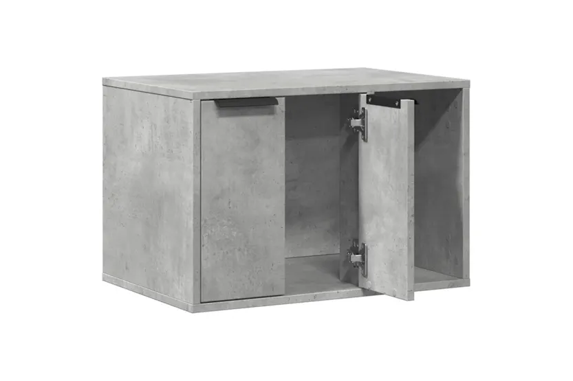 Cat Litter Box Enclosure Concrete Grey 60x40x40 Cm Engineered Wood Cat Litter Box Enclosure Concrete Grey 60x40x40 Cm Engineered Wood