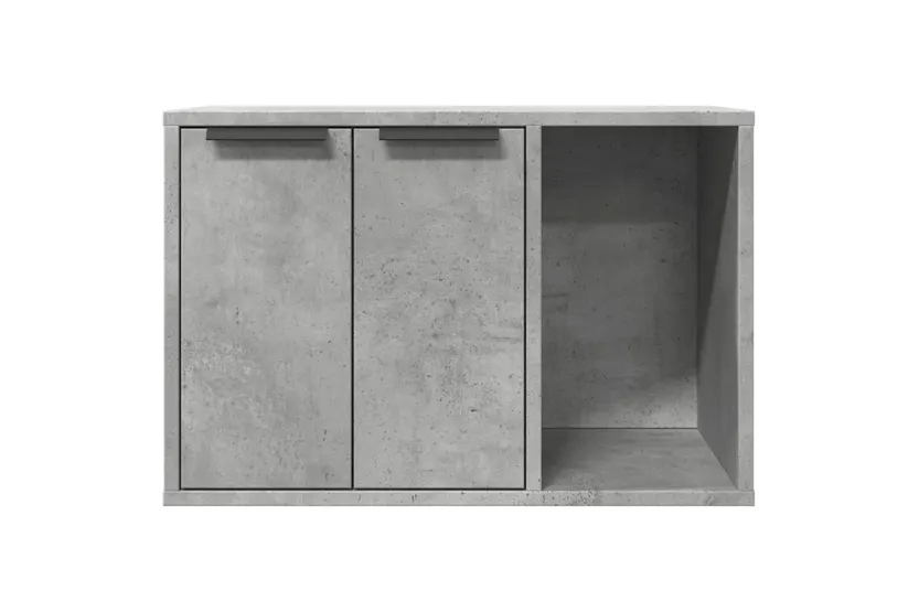 Cat Litter Box Enclosure Concrete Grey 60x40x40 Cm Engineered Wood Cat Litter Box Enclosure Concrete Grey 60x40x40 Cm Engineered Wood