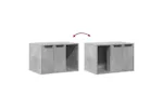 Cat Litter Box Enclosure Concrete Grey 60x40x40 Cm Engineered Wood Cat Litter Box Enclosure Concrete Grey 60x40x40 Cm Engineered Wood
