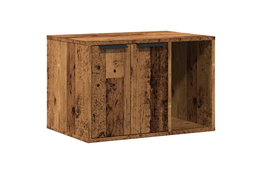 Cat Litter Box Enclosure Old Wood 60x40x40 Cm Engineered Wood Cat Litter Box Enclosure Old Wood 60x40x40 Cm Engineered Wood