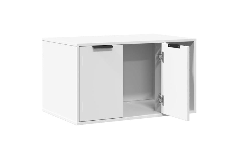 Cat Litter Box Enclosure White 80x50x45 Cm Engineered Wood Cat Litter Box Enclosure White 80x50x45 Cm Engineered Wood