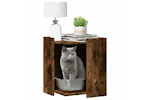 Cat Litter Box Enclosure Smoked Oak 42x42x51 Cm Engineered Wood Cat Litter Box Enclosure Smoked Oak 42x42x51 Cm Engineered Wood