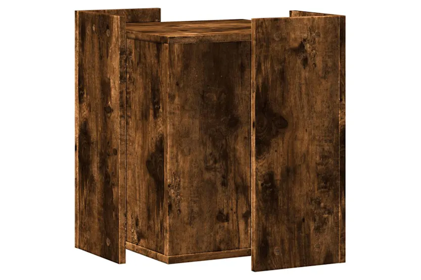 Cat Litter Box Enclosure Smoked Oak 42x42x51 Cm Engineered Wood Cat Litter Box Enclosure Smoked Oak 42x42x51 Cm Engineered Wood