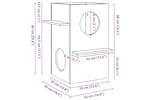 Cat House Wax Brown 43x43x60 Cm Solid Wood Pine Cat House Wax Brown 43x43x60 Cm Solid Wood Pine
