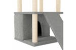 Cat Tree With Sisal Scratching Posts Light Grey 133 Cm Cat Tree With Sisal Scratching Posts Light Grey 133 Cm