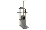 Cat Tree With Sisal Scratching Posts Light Grey 155 Cm Cat Tree With Sisal Scratching Posts Light Grey 155 Cm