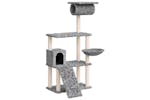 Cat Tree With Sisal Scratching Posts Light Grey 131 Cm Cat Tree With Sisal Scratching Posts Light Grey 131 Cm