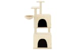Cat Tree With Sisal Scratching Posts Cream 122 Cm Cat Tree With Sisal Scratching Posts Cream 122 Cm