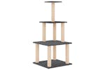Cat Tree With Sisal Scratching Posts Dark Grey 111 Cm Cat Tree With Sisal Scratching Posts Dark Grey 111 Cm