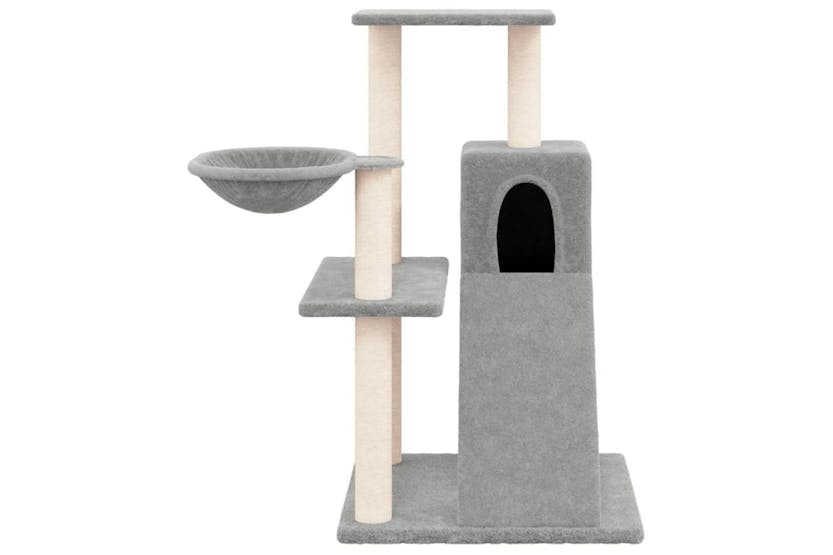 Cat Tree With Sisal Scratching Posts Light Grey 82 Cm Cat Tree With Sisal Scratching Posts Light Grey 82 Cm