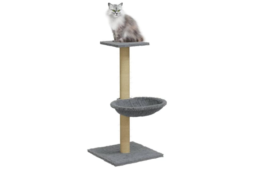 Cat Tree With Sisal Scratching Post Light Grey 74 Cm Cat Tree With Sisal Scratching Post Light Grey 74 Cm
