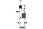 Cat Tree With Sisal Scratching Posts Dark Grey 201 Cm Cat Tree With Sisal Scratching Posts Dark Grey 201 Cm