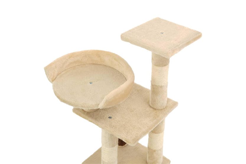 Cat Tree With Sisal Scratching Posts 65 Cm Beige Cat Tree With Sisal Scratching Posts 65 Cm Beige