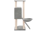Cat Tree With Sisal Scratching Posts Light Grey 96 Cm Cat Tree With Sisal Scratching Posts Light Grey 96 Cm
