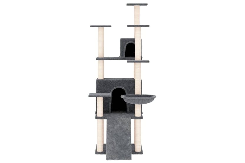 Cat Tree With Sisal Scratching Posts Dark Grey 154 Cm Cat Tree With Sisal Scratching Posts Dark Grey 154 Cm