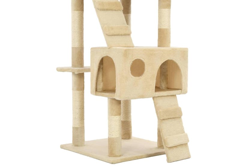 Cat Tree With Sisal Scratching Posts 170 Cm Beige Cat Tree With Sisal Scratching Posts 170 Cm Beige