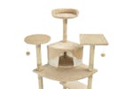 Cat Tree With Sisal Scratching Posts 203 Cm Beige And White Cat Tree With Sisal Scratching Posts 203 Cm Beige And White