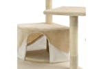 Cat Tree With Sisal Scratching Posts 203 Cm Beige And White Cat Tree With Sisal Scratching Posts 203 Cm Beige And White