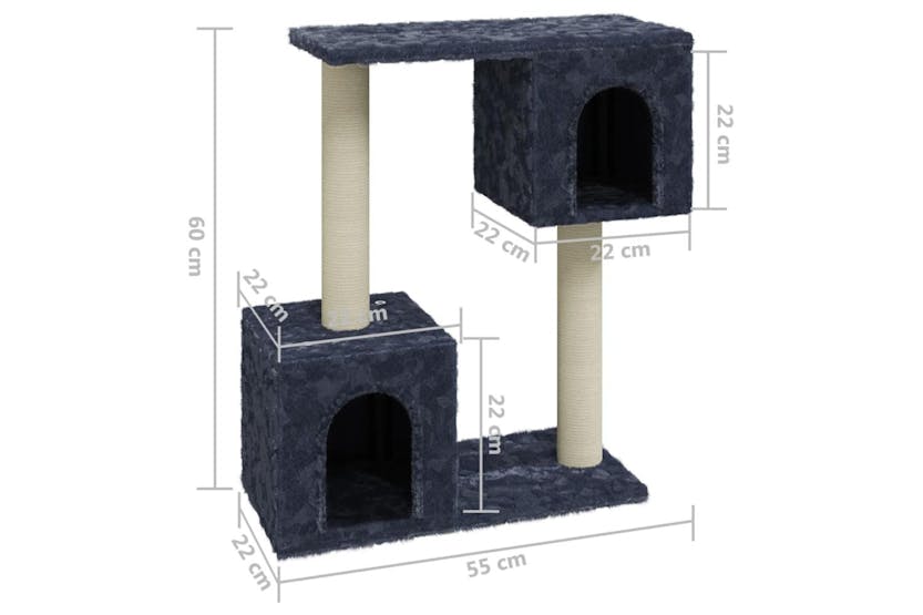 Cat Tree With Sisal Scratching Posts Dark Grey 60 Cm Cat Tree With Sisal Scratching Posts Dark Grey 60 Cm