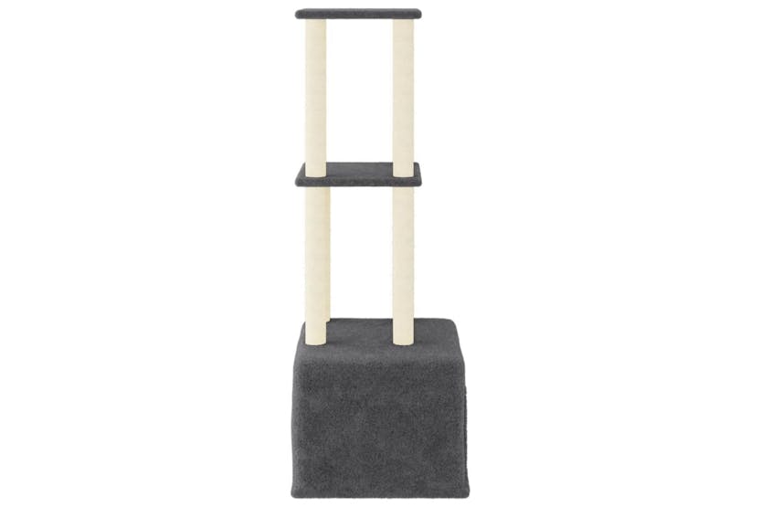 Cat Tree With Sisal Scratching Posts Dark Grey 1335 Cm Cat Tree With Sisal Scratching Posts Dark Grey 1335 Cm