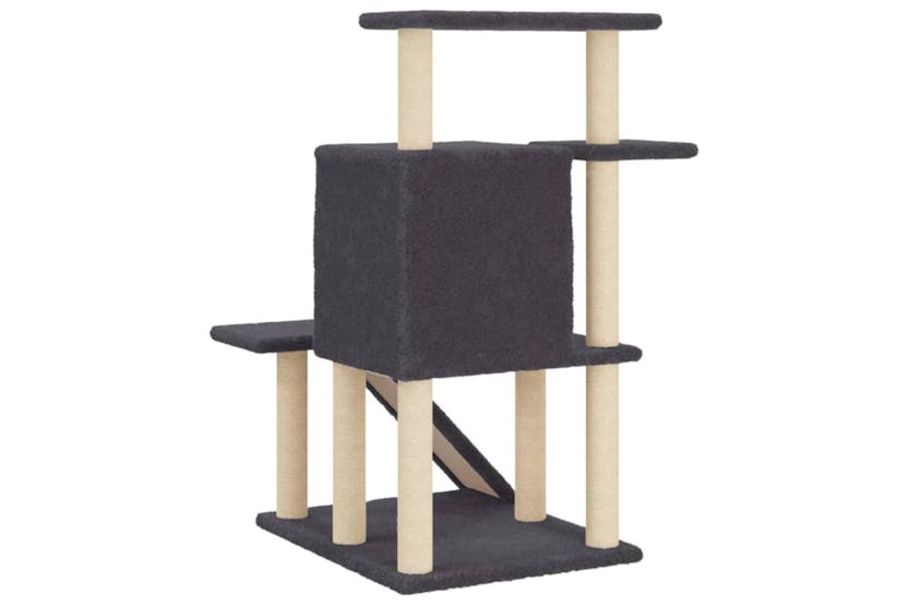 Cat Tree With Sisal Scratching Posts Dark Grey 97 Cm Cat Tree With Sisal Scratching Posts Dark Grey 97 Cm
