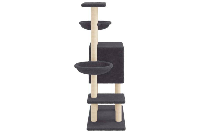 Cat Tree With Sisal Scratching Posts Dark Grey 117 Cm Cat Tree With Sisal Scratching Posts Dark Grey 117 Cm