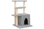 Cat Tree With Sisal Scratching Posts Light Grey 835 Cm Cat Tree With Sisal Scratching Posts Light Grey 835 Cm