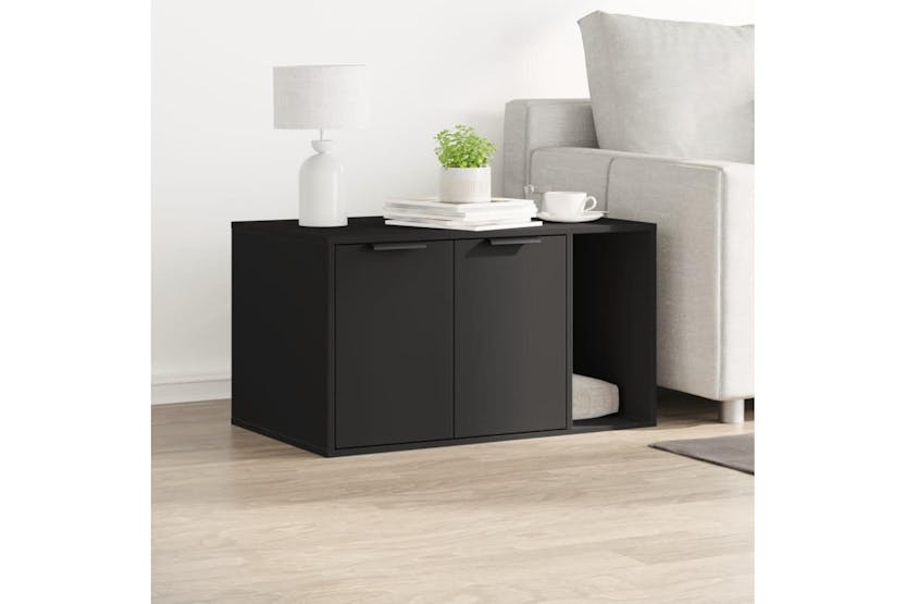 Cat Litter Box Enclosure Black 80x50x45 Cm Engineered Wood Cat Litter Box Enclosure Black 80x50x45 Cm Engineered Wood